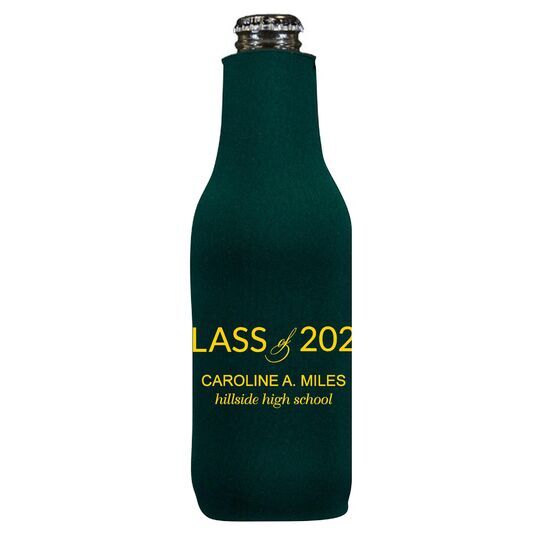 Bold Class of Graduation Bottle Huggers